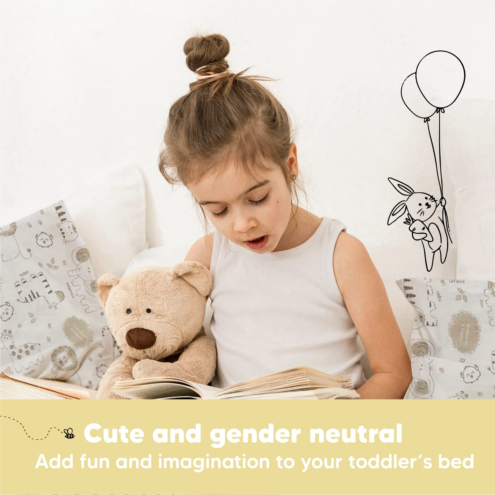 KeaBabies machine-washable pillow and pillowcase care instructions
