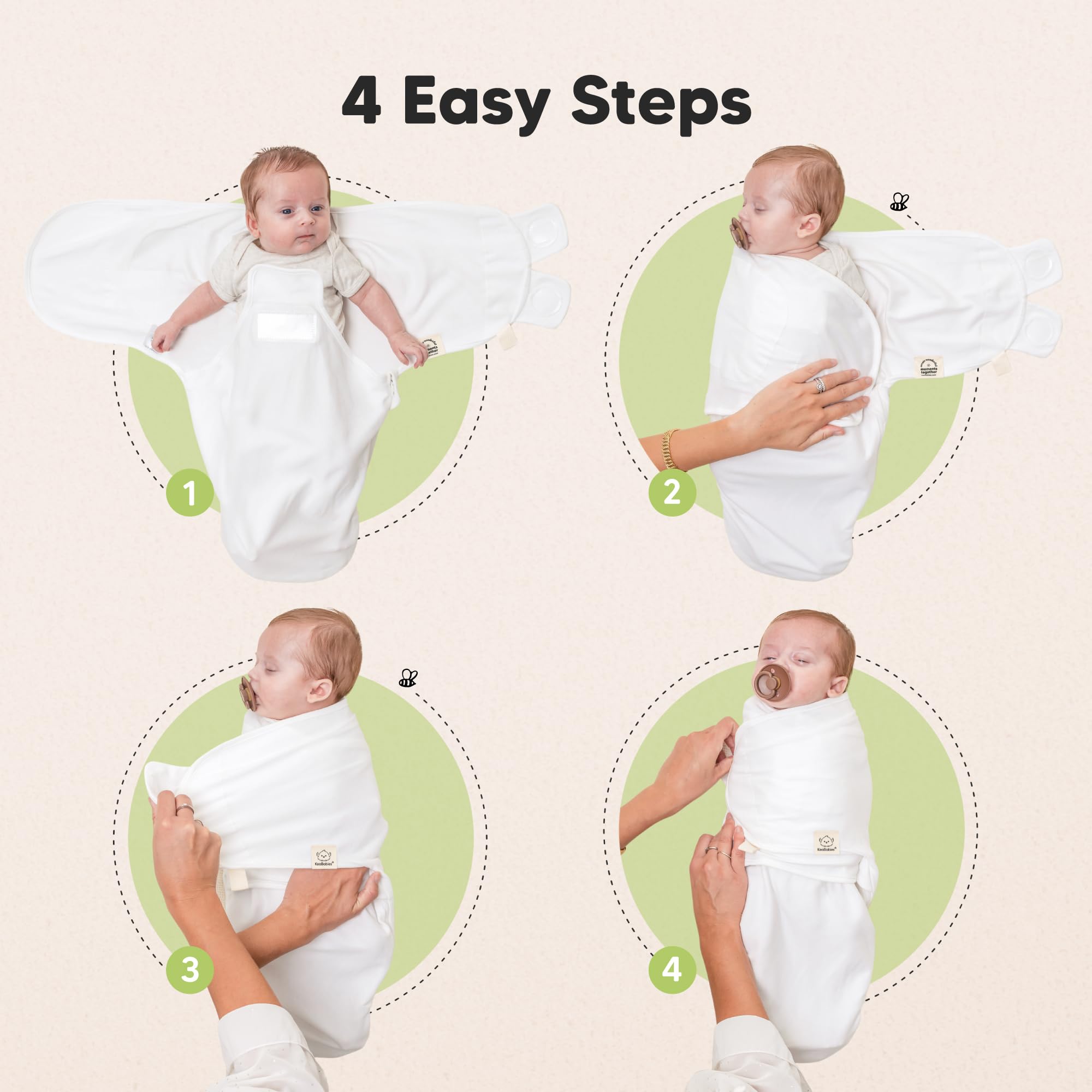 KeaBabies Machine-washable swaddle stays soft after washes.