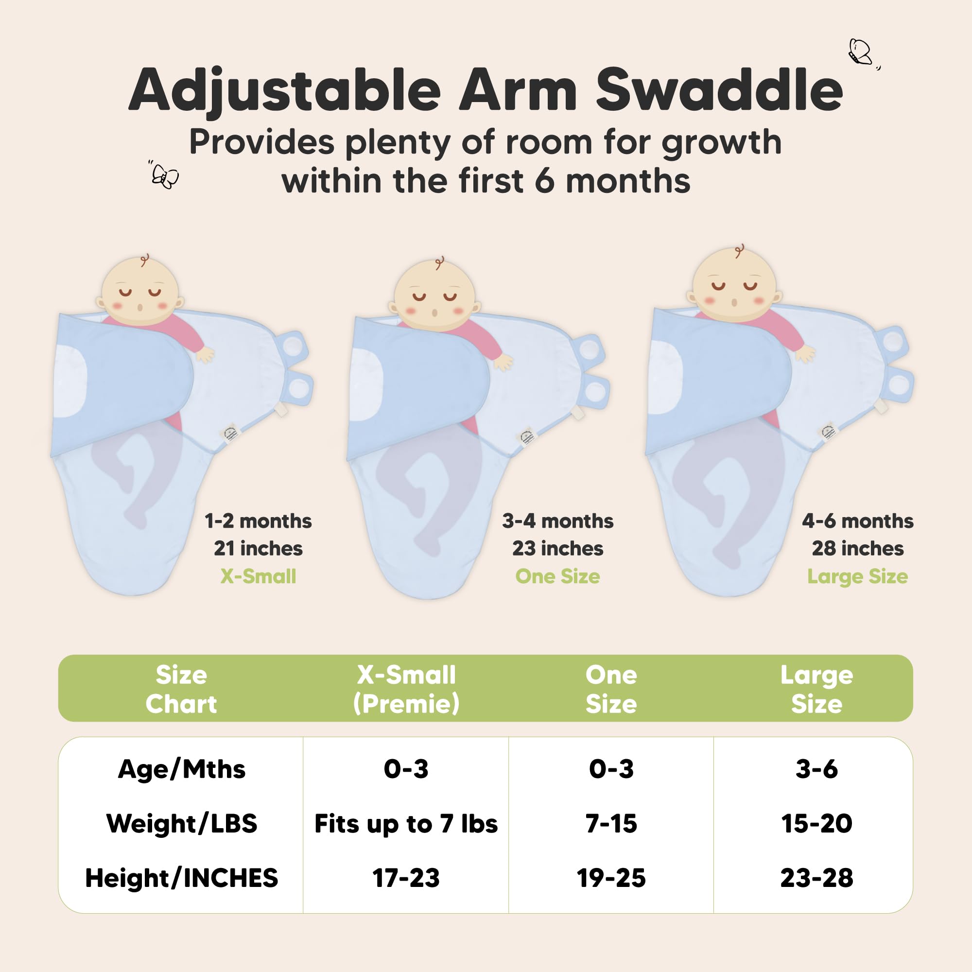 KeaBabies Soothe Swaddle is machine washable for easy care