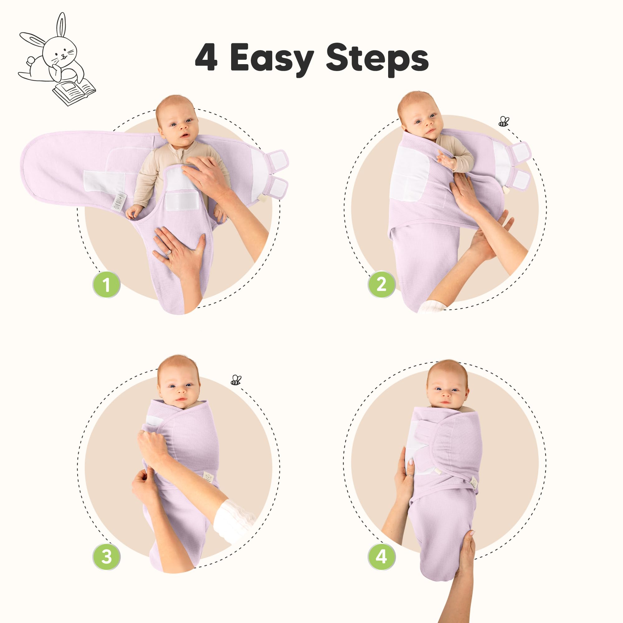 KeaBabies swaddle is machine washable and color-fast after washing