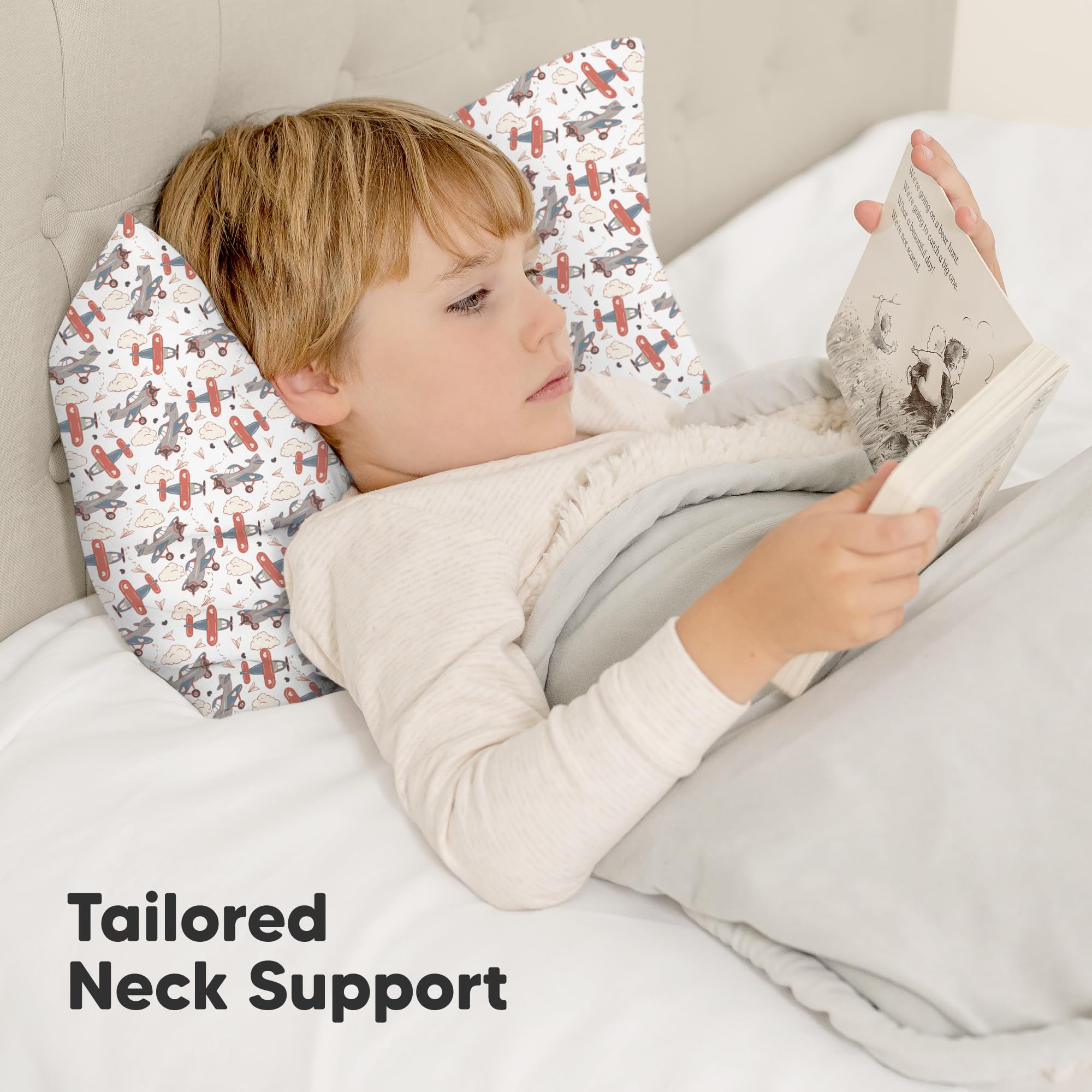 Machine washable KeaBabies toddler pillow for easy cleaning after travel or naps.