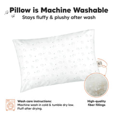 Machine-washable KeaBabies toddler pillow ready for busy households