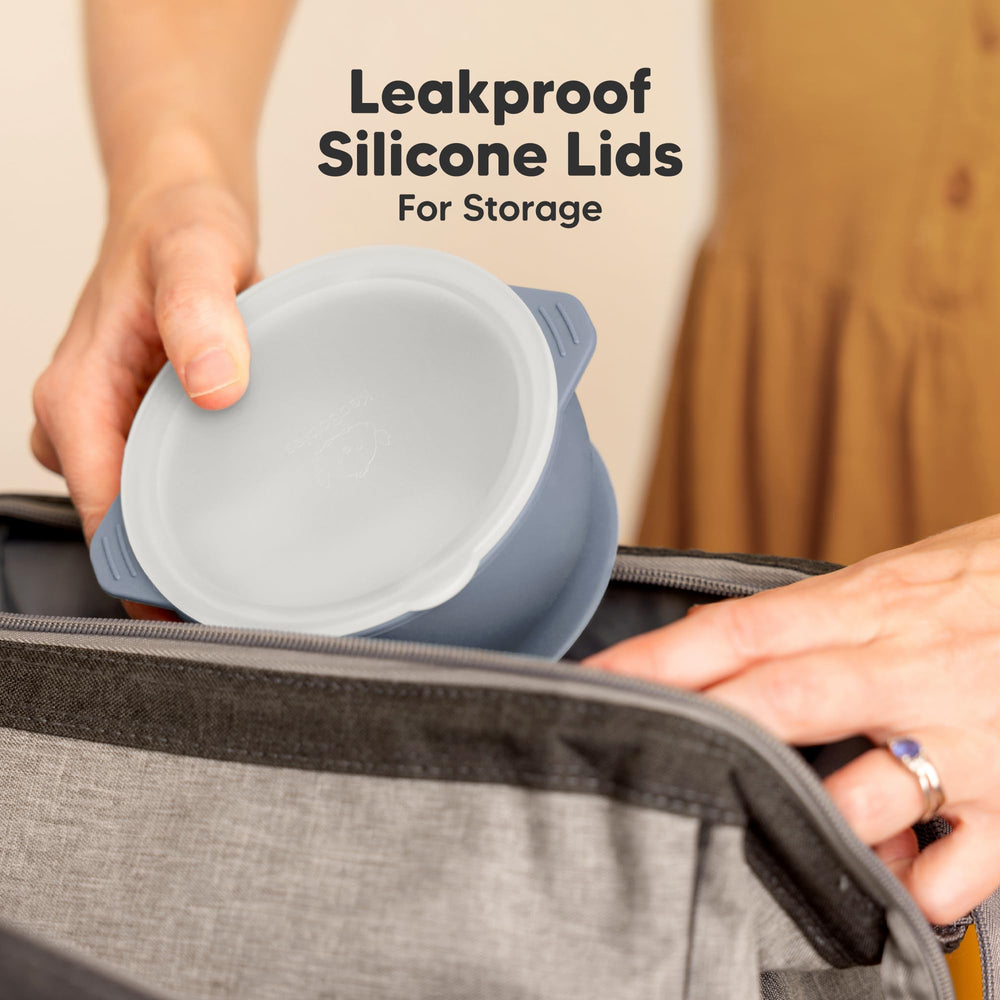 KeaBabies microwave-safe and dishwasher-safe silicone bowls simplify cleanup