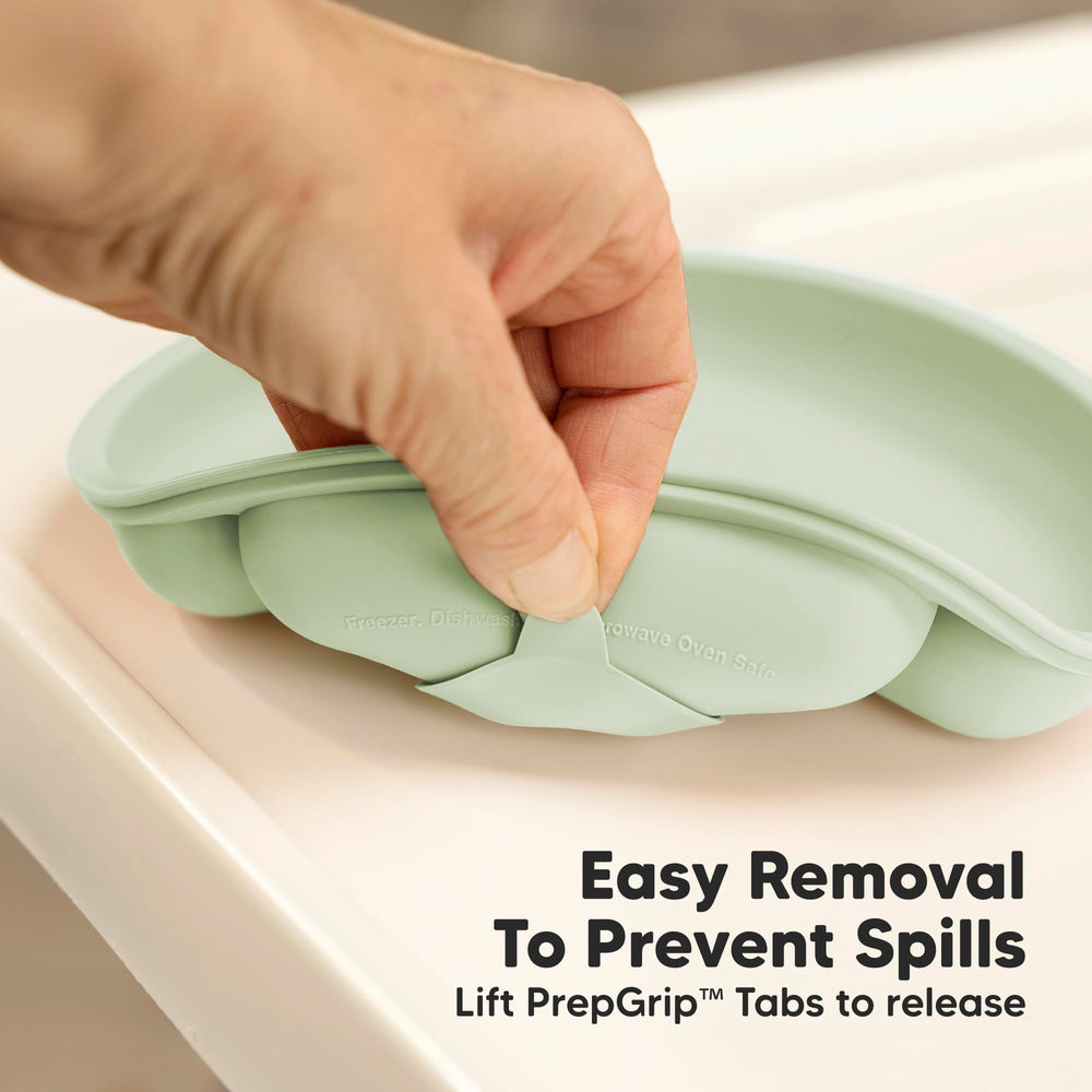 KeaBabies microwave-dishwasher-safe plates simplify cleanup after meals.