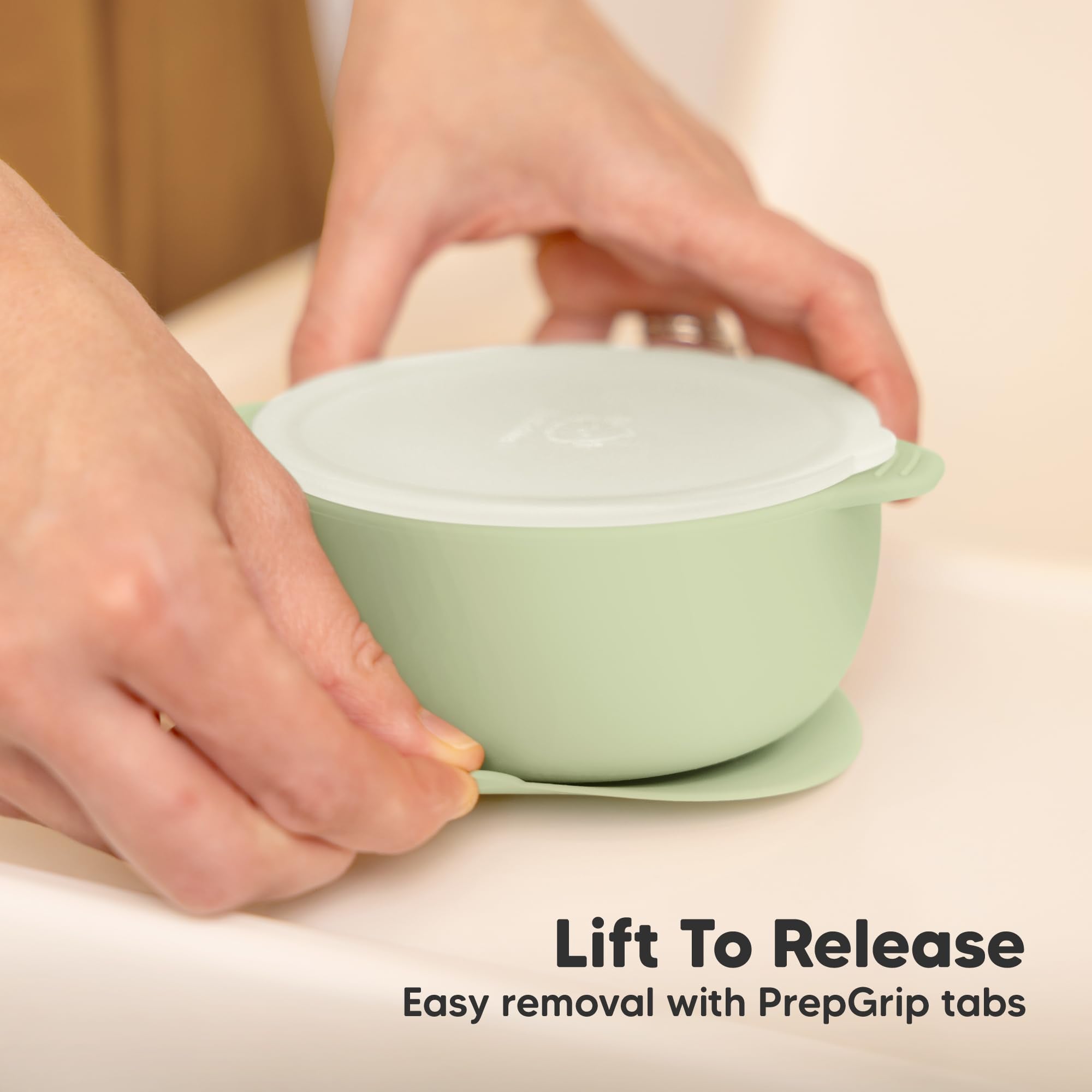 KeaBabies microwave-safe bowls ready for reheating gentle meals on busy mornings.
