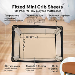 KeaBabies mini-crib-sheet-snugfit stays in place during naps