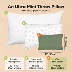KeaBabies Jungle Green pillowcase close-up shows organic cotton texture.