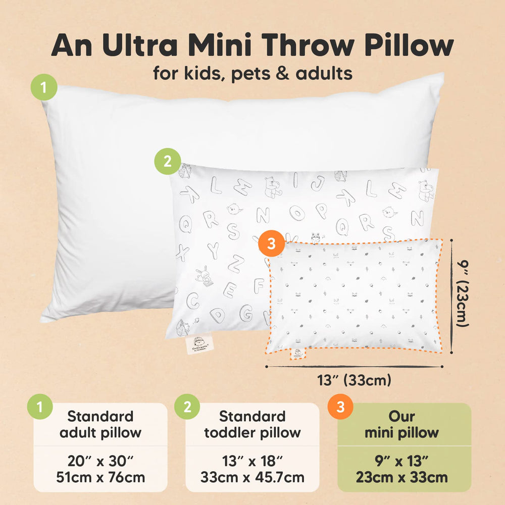KeaBabies Mini Toddler Pillow Acorn travel-use in a car seat offers cozy support for little travelers.