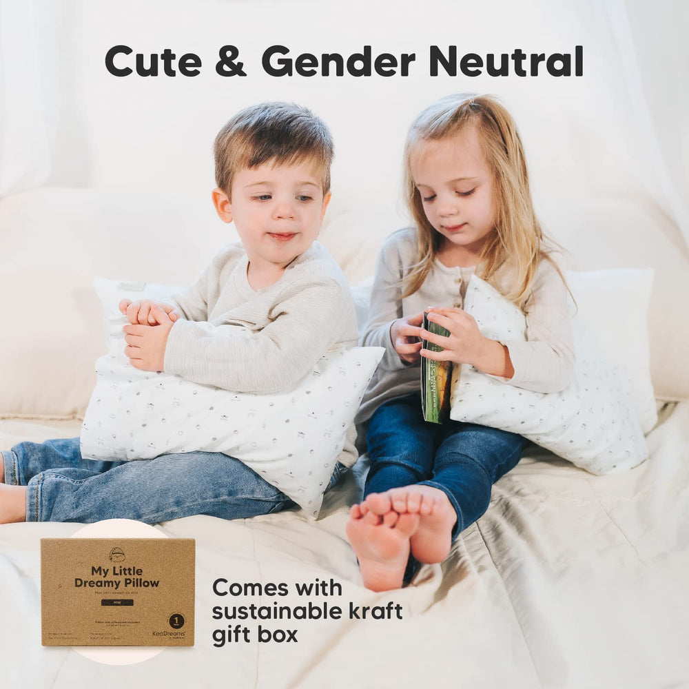 KeaBabies Mini Toddler Pillow On-the-Go Travel Scene shows ideal companion for trips and naps.