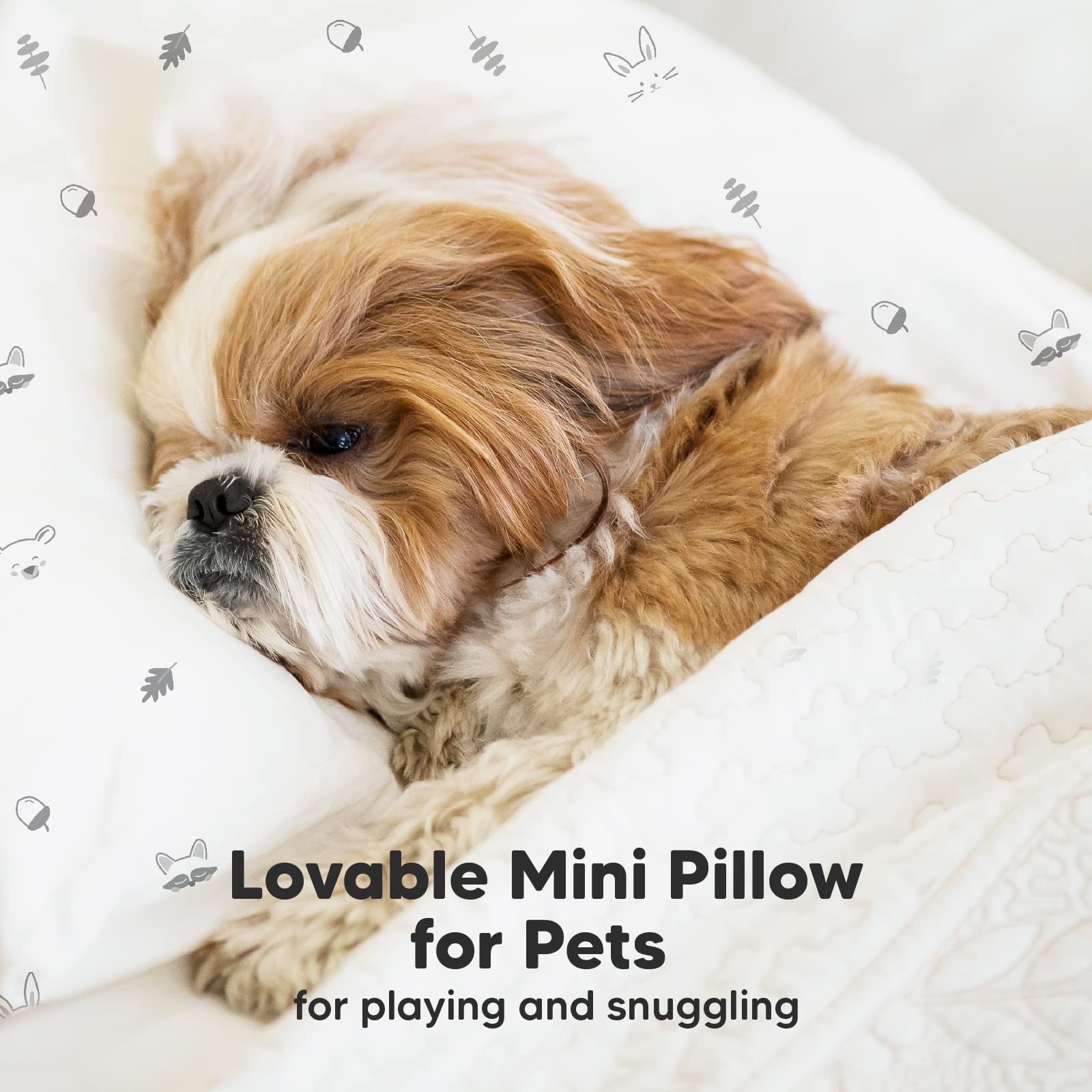 KeaBabies Mini Toddler Pillow Pillowcase Acorn demonstrates durable, safe fabric and color.