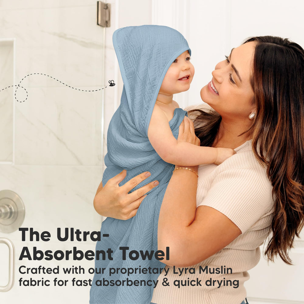 KeaBabies soft muslin towel texture for delicate baby skin