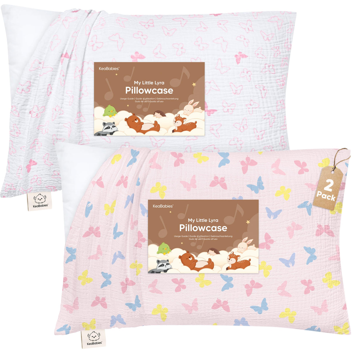 KeaBabies Flutter closeup highlights the soft muslin texture for gentle toddler skin.