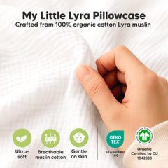 KeaBabies envelope-closure keeps the pillow securely in place during naps and travel.