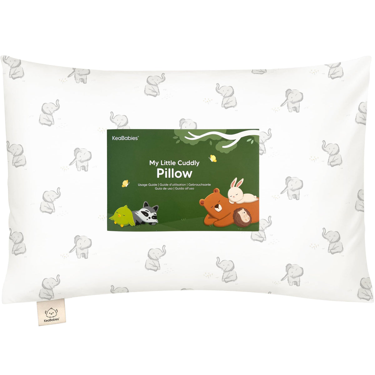 KeaBabies My Little Cuddly 13x18 toddler pillow provides comfortable spine support for sleep