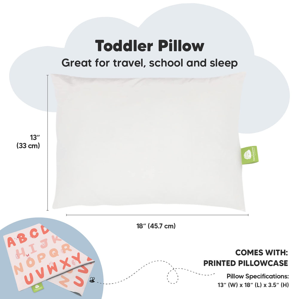 KeaBabies My Little Dreamy Pillow with cute print for bedtime