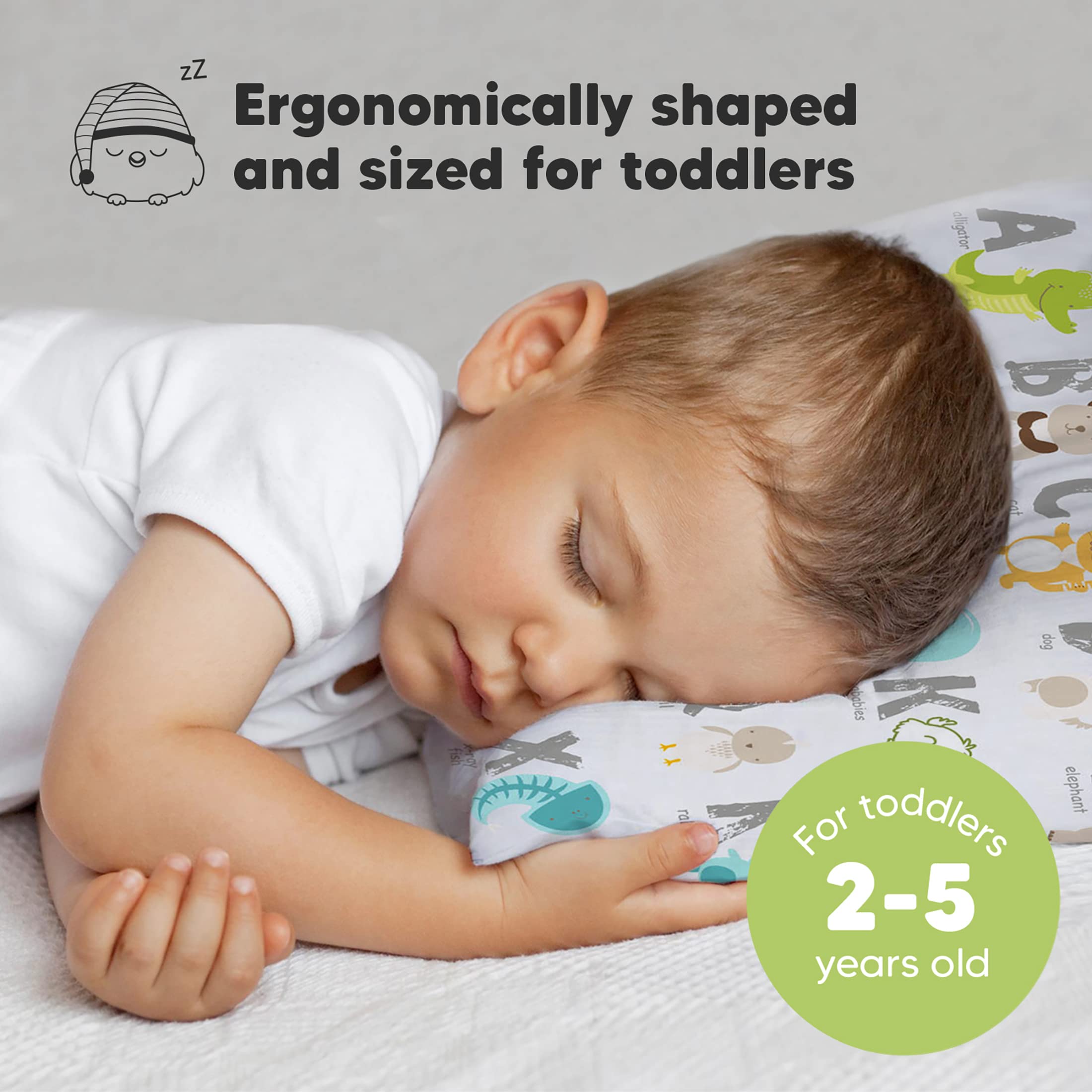 KeaBabies pillowcase closeup showing organic cotton texture for gentle toddler comfort.