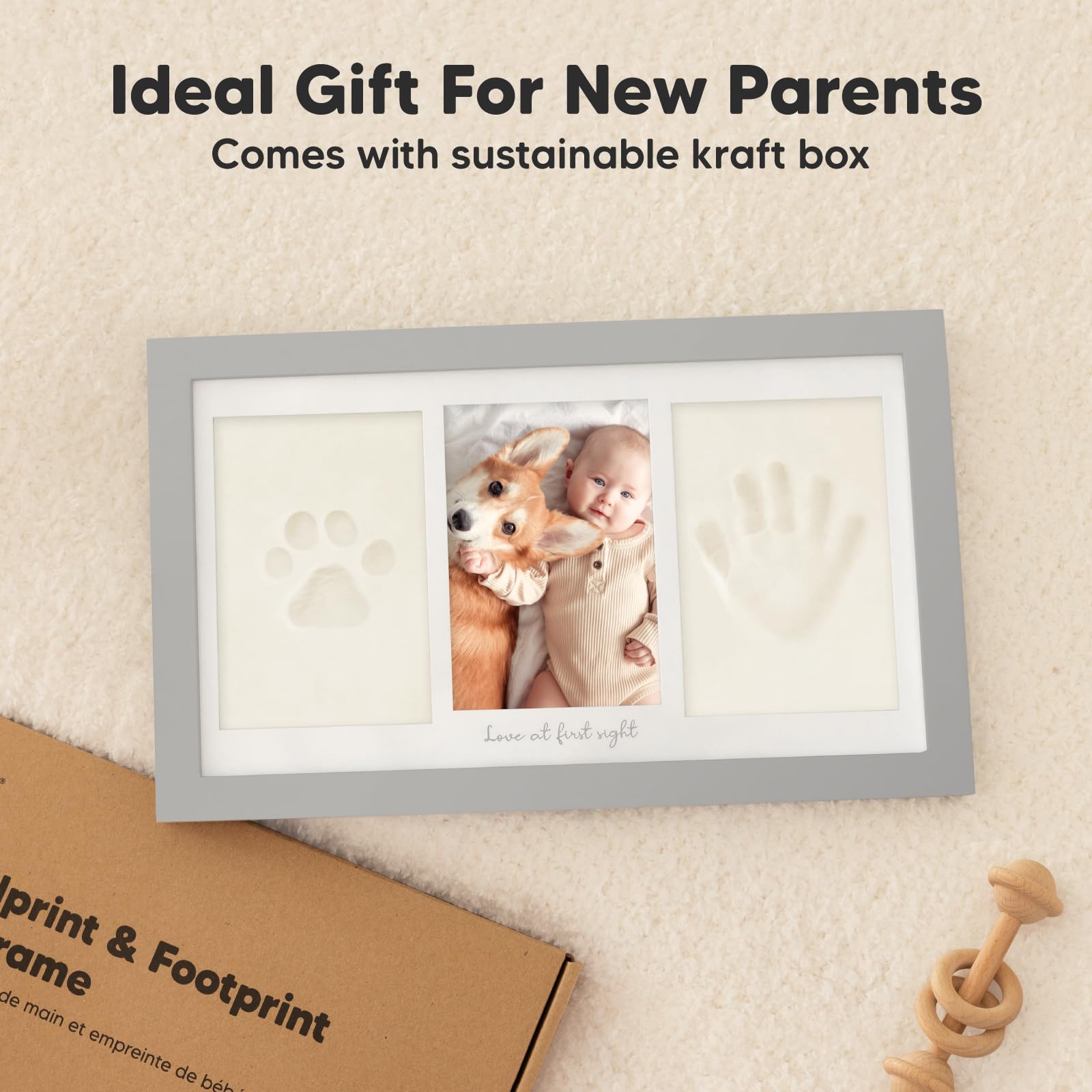 KeaBabies name and date printing kit for personalized keepsakes.