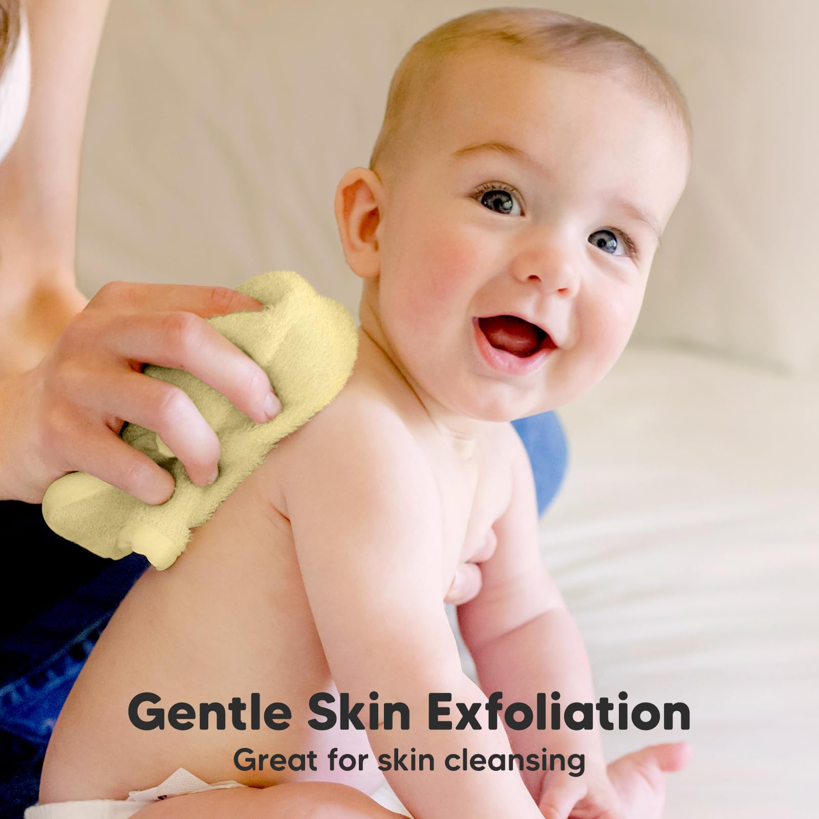 KeaBabies natural baby washcloths are safe for daily cleansing on sensitive skin.