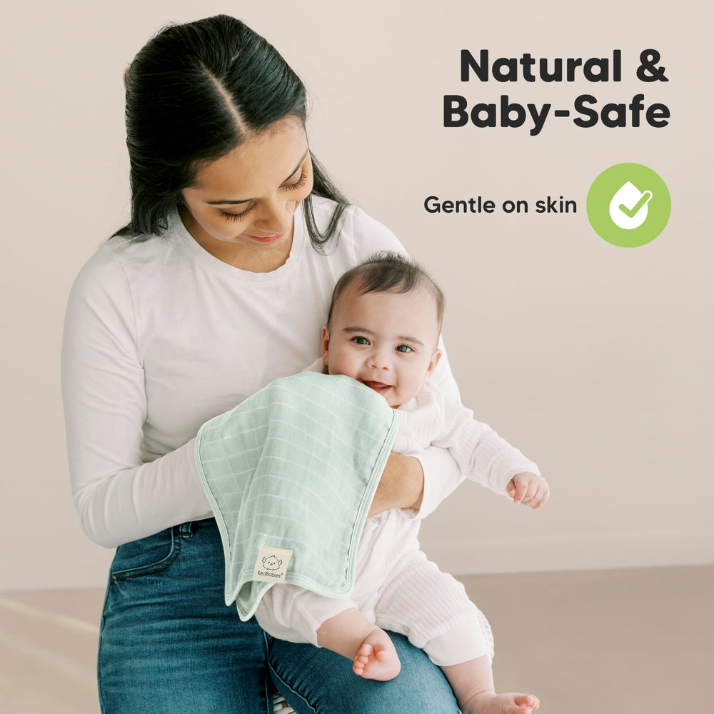 KeaBabies Lumi burp cloths come in gender-neutral colors for versatile gifting.