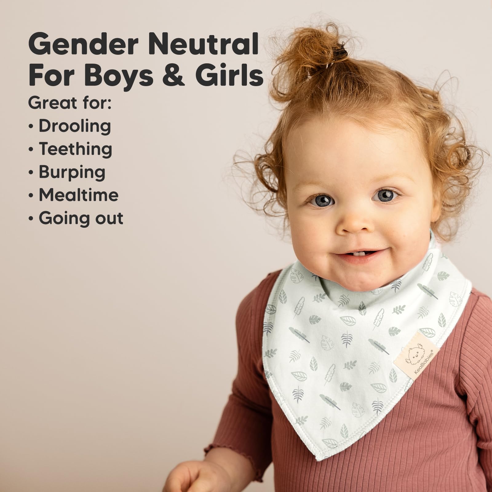 KeaBabies newborn to 36 months fit shown in product imagery.