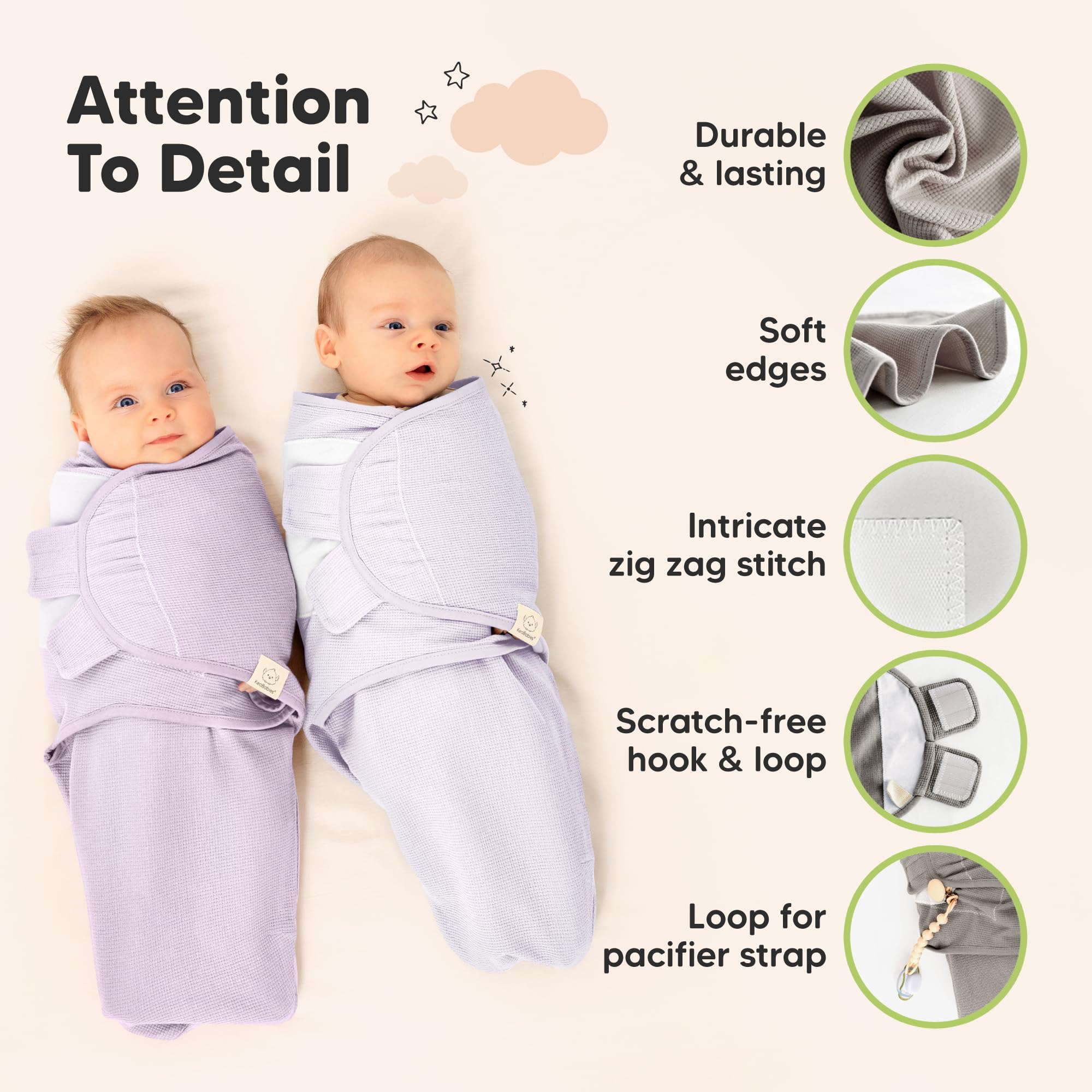KeaBabies wearable blanket keeps newborn snug in the nursery