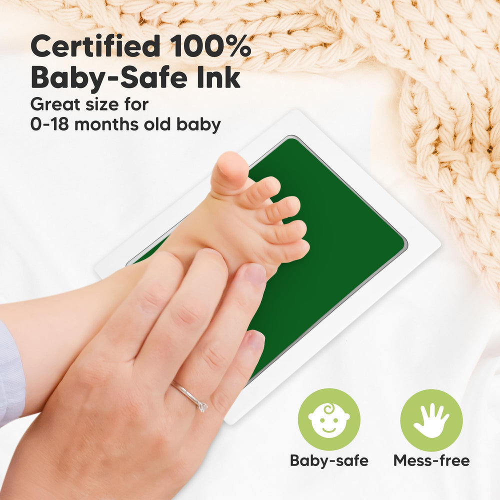 KeaBabies newborn hand and footprints imprint on safe archival-quality cards