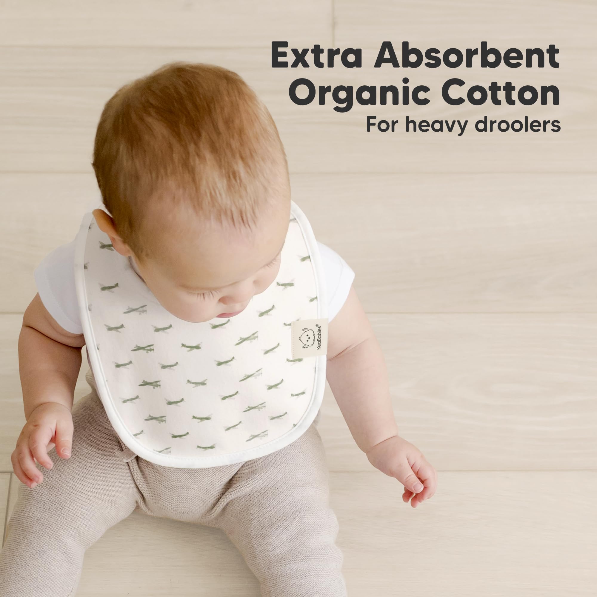 KeaBabies bibs suitable for newborns to 24 months.