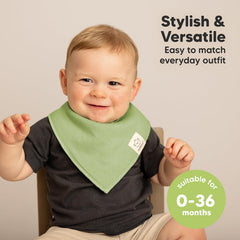 Nickel-free 3-stage snaps adapt as baby grows from newborn to 36 months
