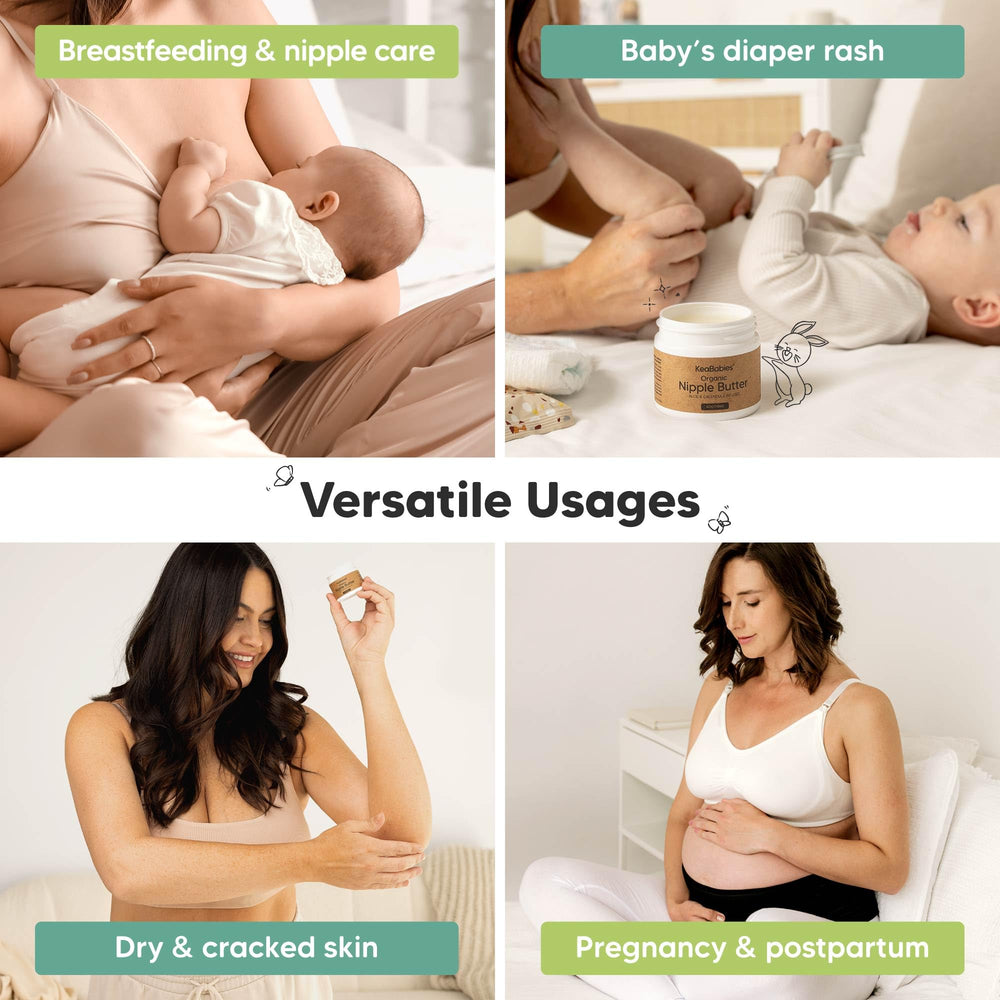 KeaBabies nipple butter can be used daily as part of skin care.