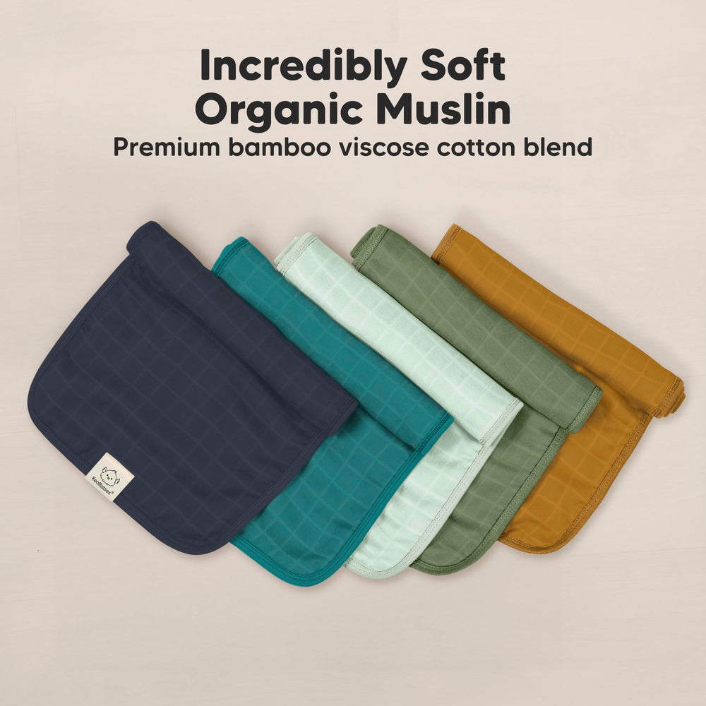 KeaBabies Lumi burp cloths stay smooth, shrink-resistant and easy to care for.