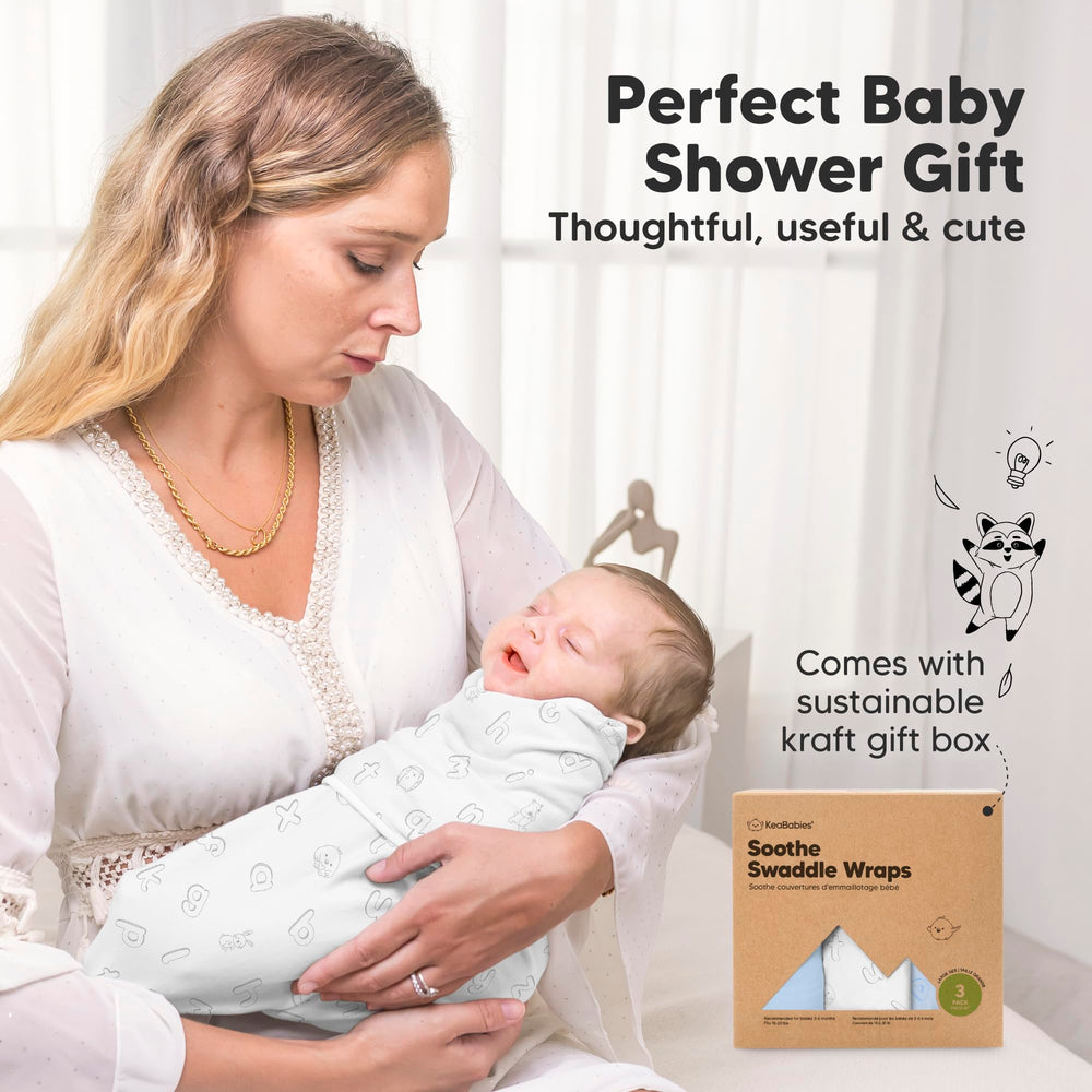 KeaBabies Nursery swaddling blanket creates a snug sleep environment