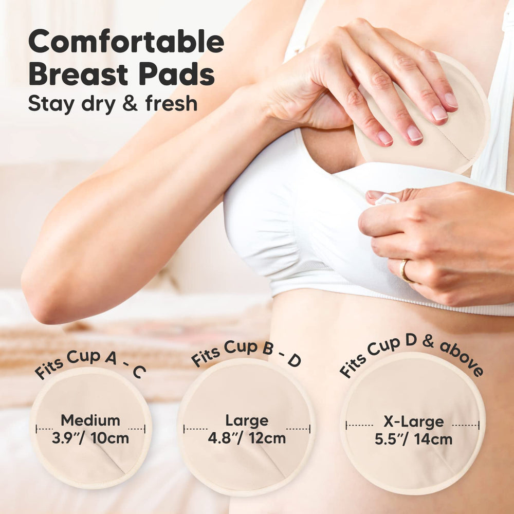 KeaBabies Organic nursing pads use bamboo viscose for soft skin contact.