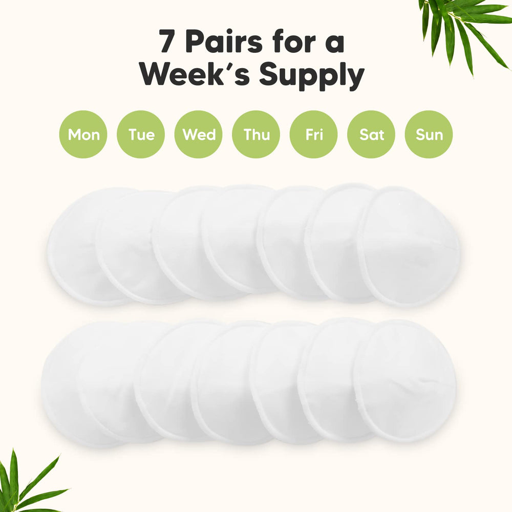 KeaBabies nursing pads medium size 3.9 inches fits A–C cups.