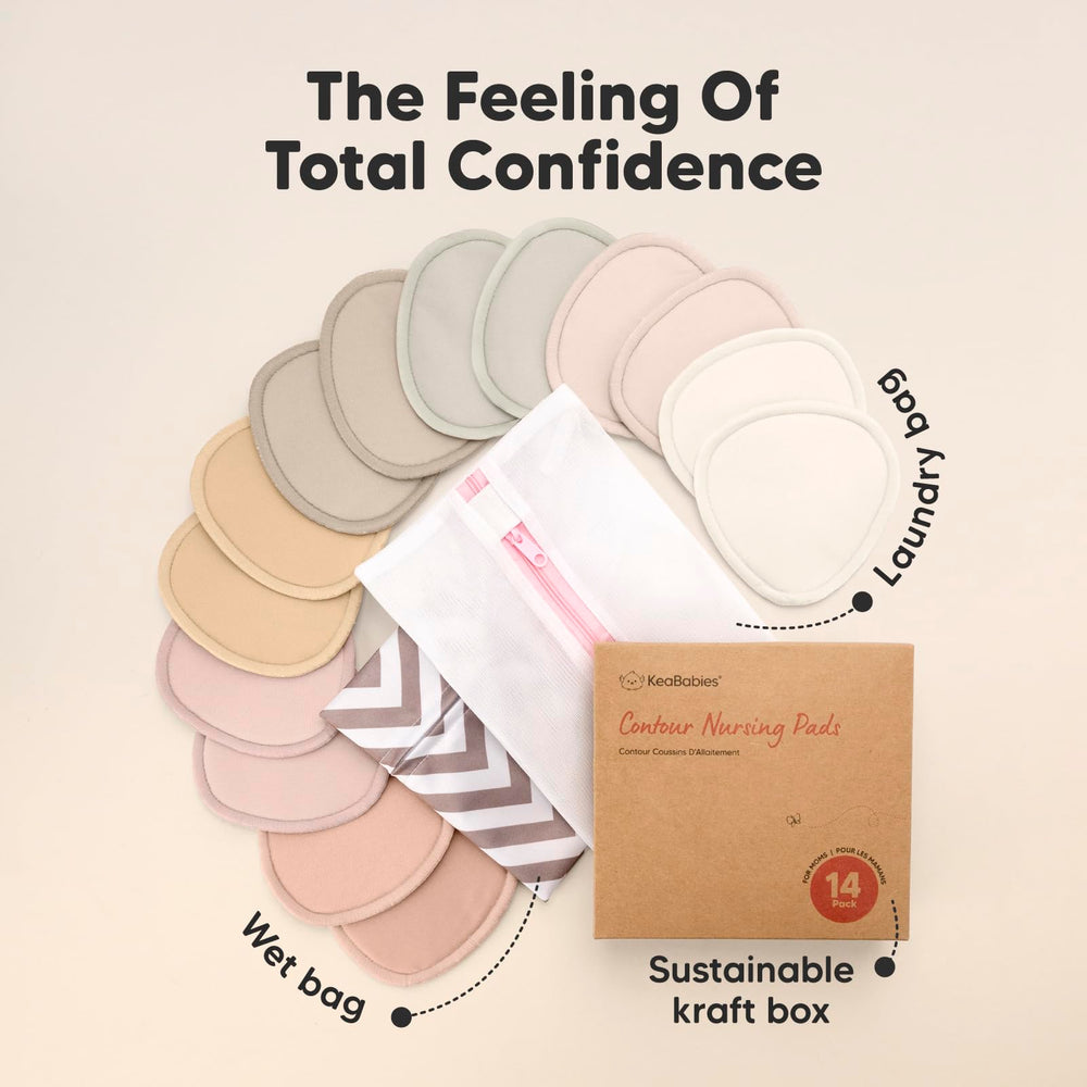 KeaBabies pads fit seamlessly inside most maternity nursing bras.
