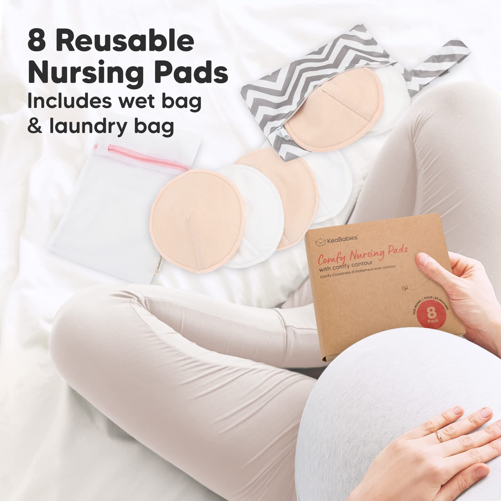 KeaBabies pads under a nursing bra for discreet coverage