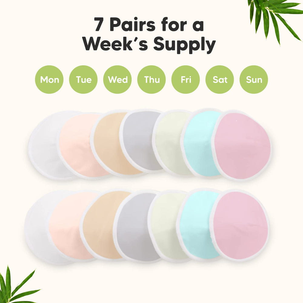 KeaBabies nursing pads available in Medium, Large, and X-Large