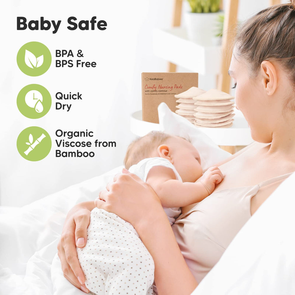 KeaBabies organic pads with soft-touch fabric suitable for sensitive skin.