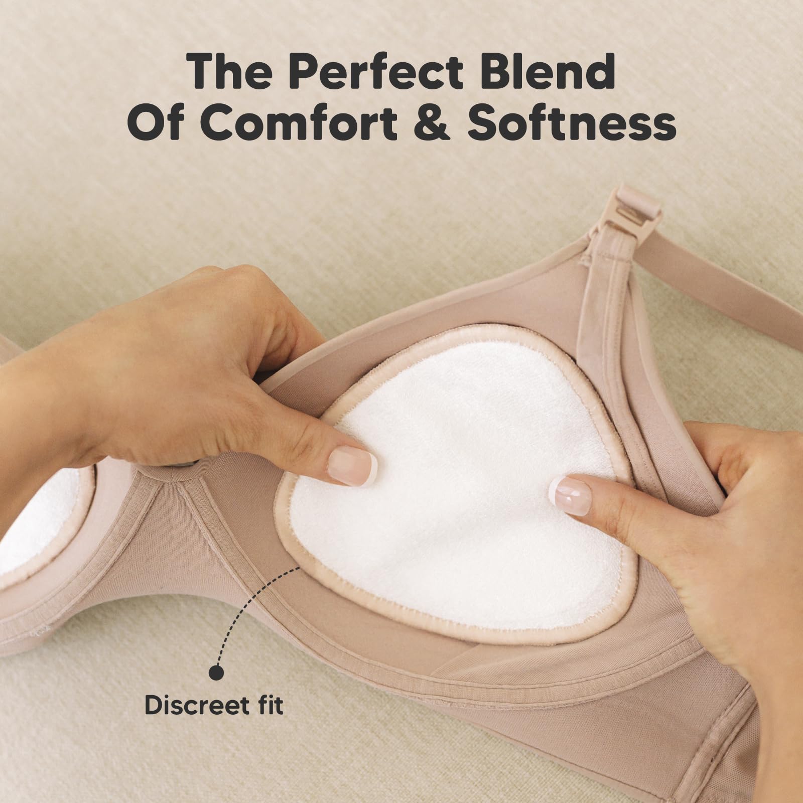 KeaBabies reusable nursing pads with waterproof wet bag for mess-free storage.