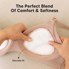 KeaBabies reusable nursing pads with waterproof wet bag for mess-free storage.