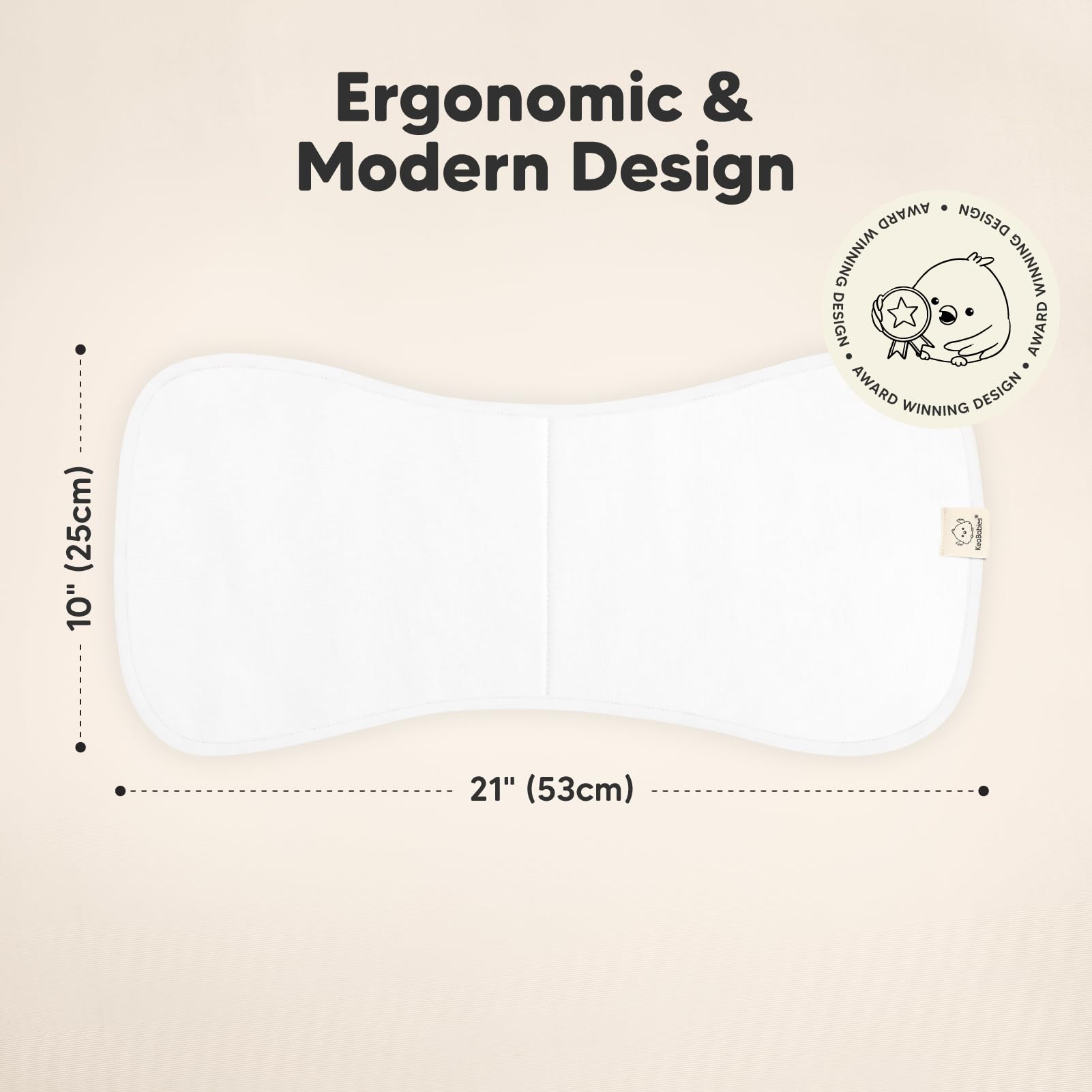 KeaBabies burp cloths with 3-layer protection using organic cotton and fleece