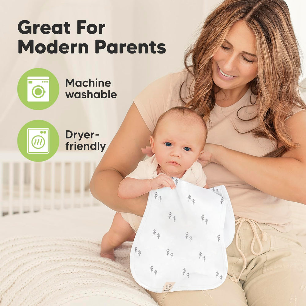 KeaBabies burp cloths catching milk spit up and daytime messes