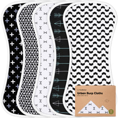 KeaBabies 5-pack burp cloths front view for daily baby care