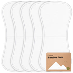 KeaBabies organic burp cloths 5-pack overview, soft and absorbent for cuddly days