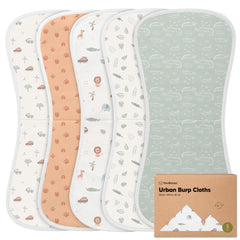 KeaBabies burp cloths with three-layer design for reliable absorption.