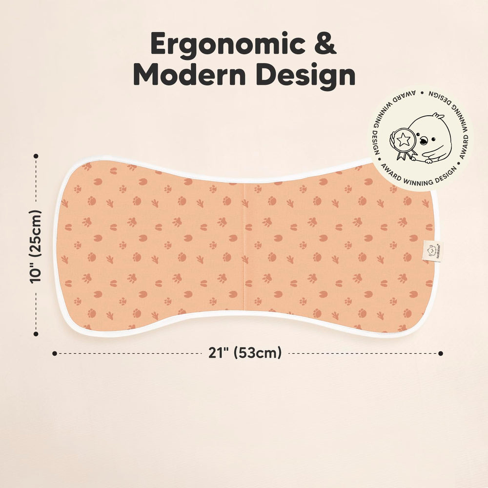 KeaBabies burp cloths feature figure-8 coverage that stays put.