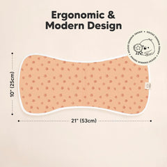 KeaBabies burp cloths feature figure-8 coverage that stays put.