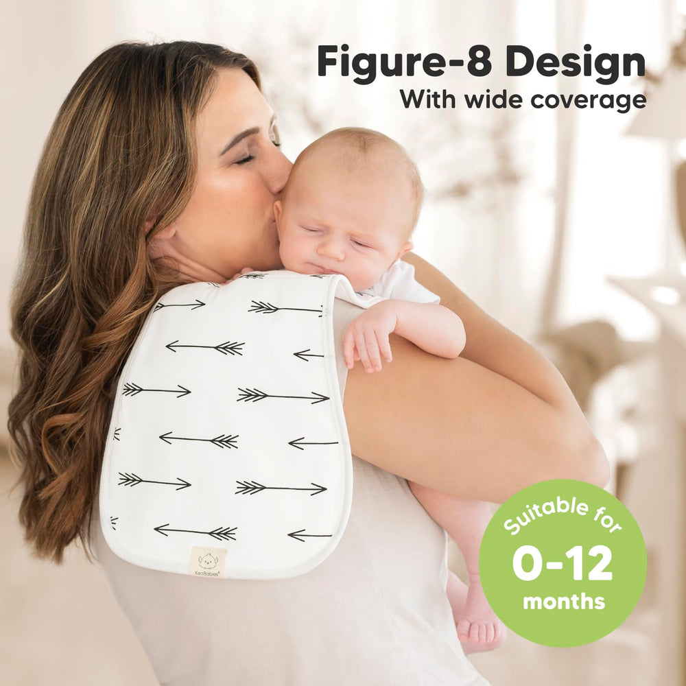 KeaBabies GOTS-certified cotton burp cloths for gentle newborn use