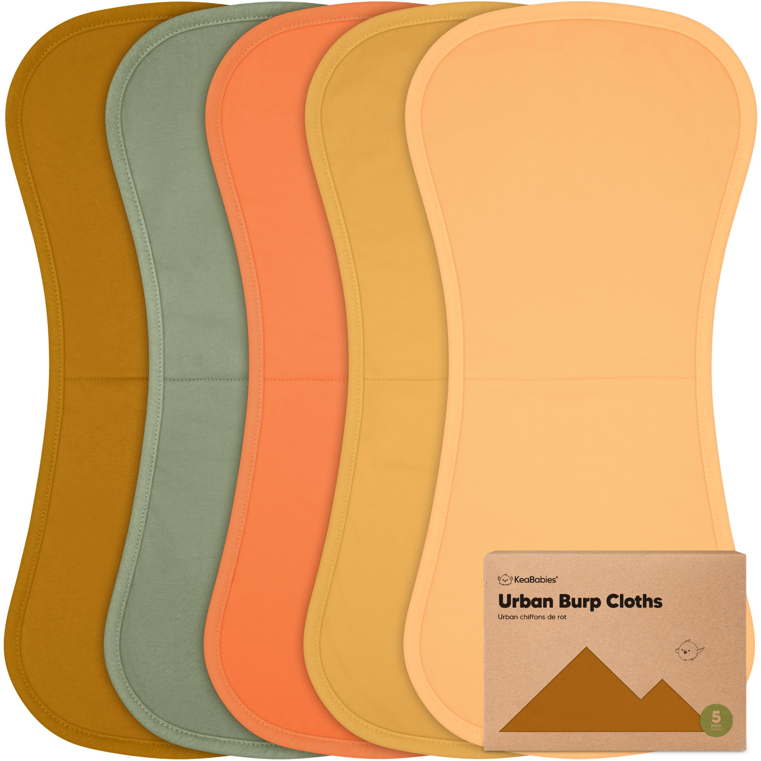 KeaBabies burp cloths with shoulder coverage for mess-free feedings