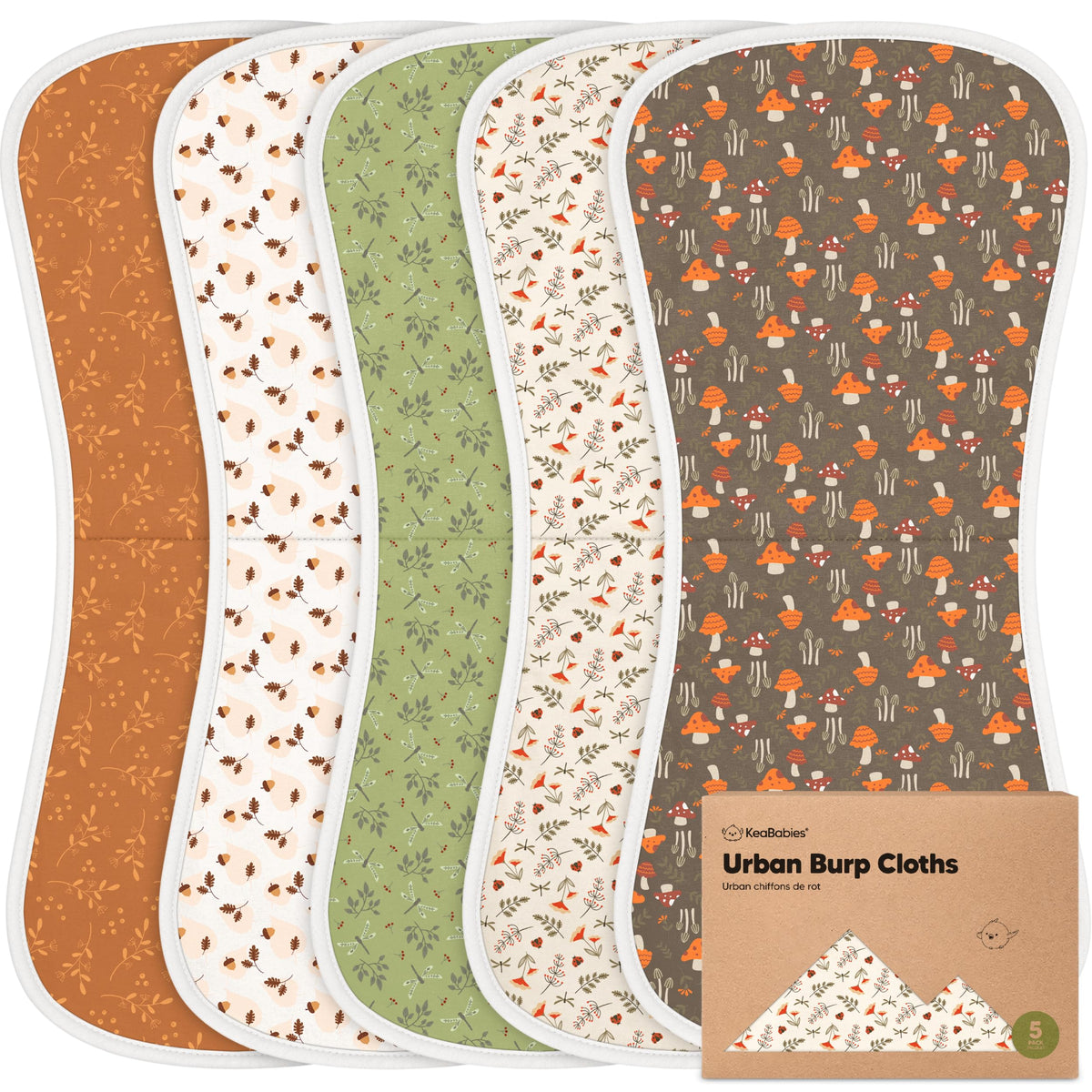 KeaBabies soft-texture burp cloth close-up for gentle newborn comfort