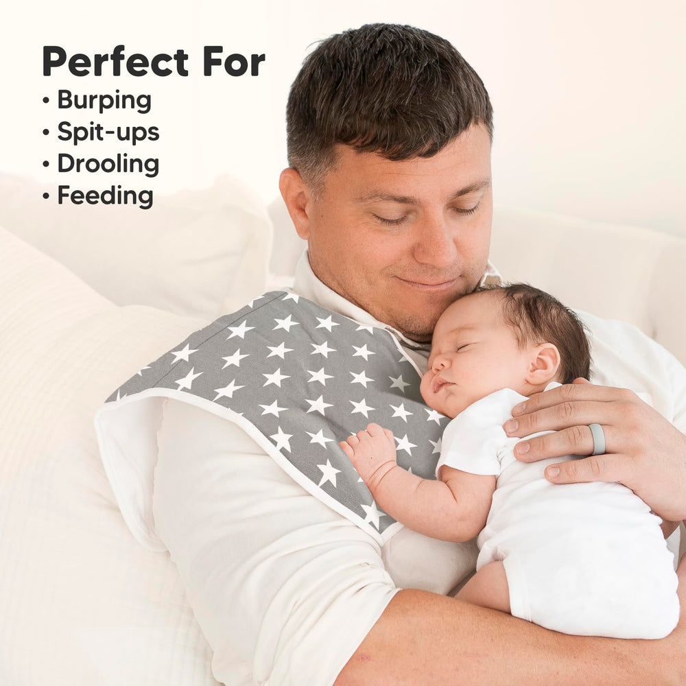 KeaBabies unisex design burp cloths blend with outfits